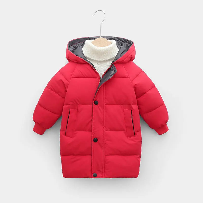 2-12Y Russian Kids Children's Down Outerwear Winter Clothes Teen Boys Girls Cotton-Padded Parka Coats Thicken Warm Long Jackets