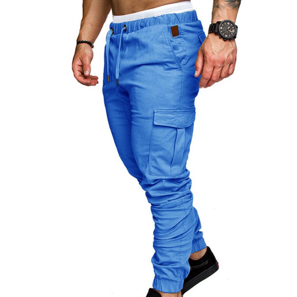 Men's Casual Jogging Pants Solid Color Pocket Pants Sports Pants