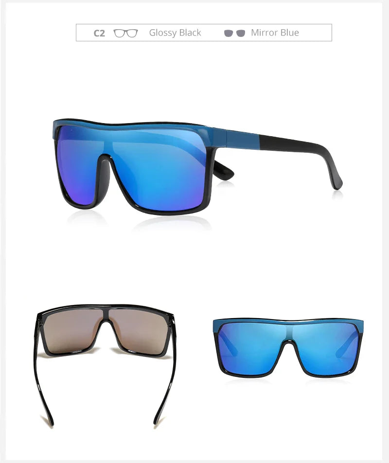 KDEAM Flynn Style Sunglasses Men Plus Shape Outdoor Anti-reflective Sun Glasses Women with Peanut Box
