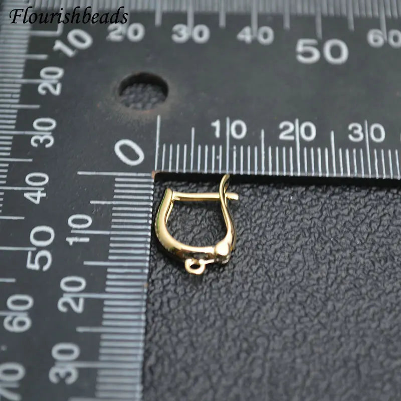 Nickle Free Anti-rust Gold Color Plain Metal Earring Hooks Jewelry Findings 50pc Per Lot