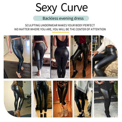 High Waist Faux Leather Leggings Women Thick Non See-through PU Leggings