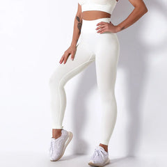 Woman Gym Leggings Women High Waist Seamless Tights Push-up White Sport Pants