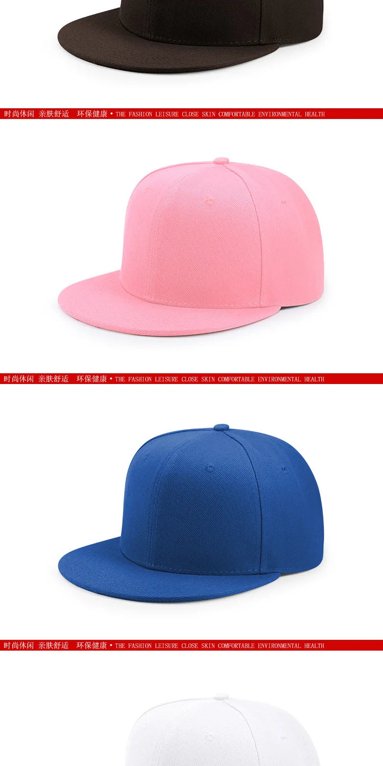 Big Bone Man Plus Size Baseball Caps Adult Flat Peak Hip Hop Fitted Hat Men Women Large Size Snapback Cap size 6 3/4 to size 8