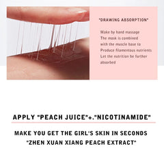 30pcs/lot Peach Niacinamide Sleep Mask Shrink Pore Brushing Facial Mask Moisturizing Disposable Mask Firming And Brighten Skin