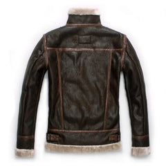 Leon S Kennedy Motorcycle Faux Leather Jacket Men Winter Fleece Plush Riders Jacket