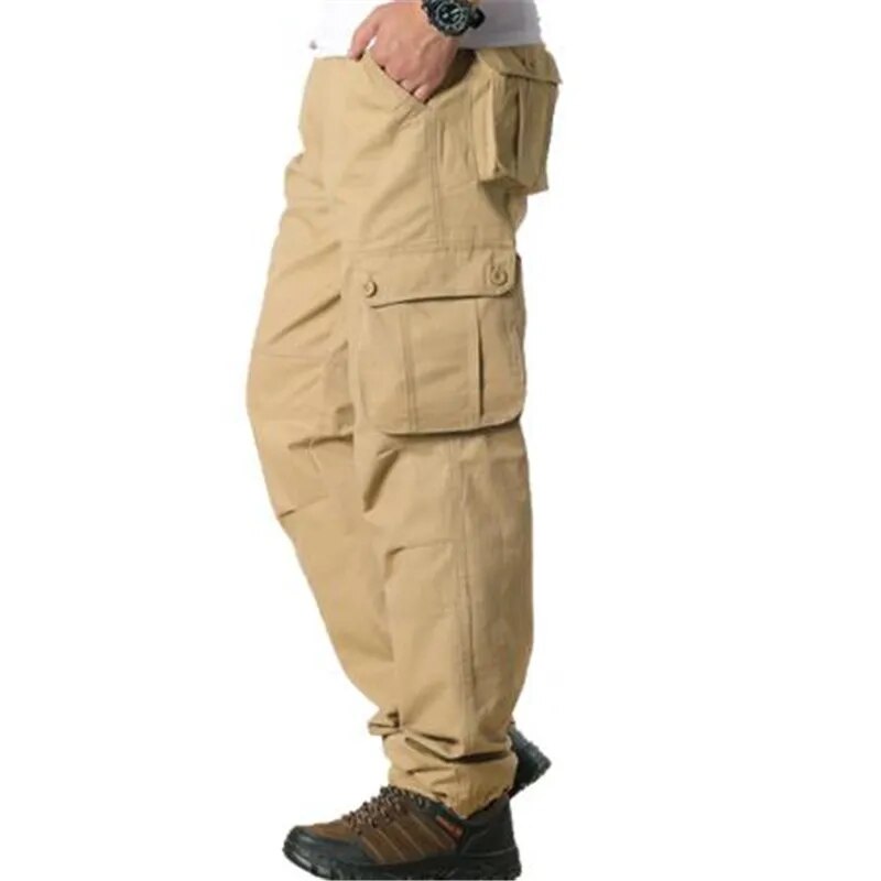 Men's Cargo Pants Casual Multi Pockets Military Tactical Pants Male Outwear Loose