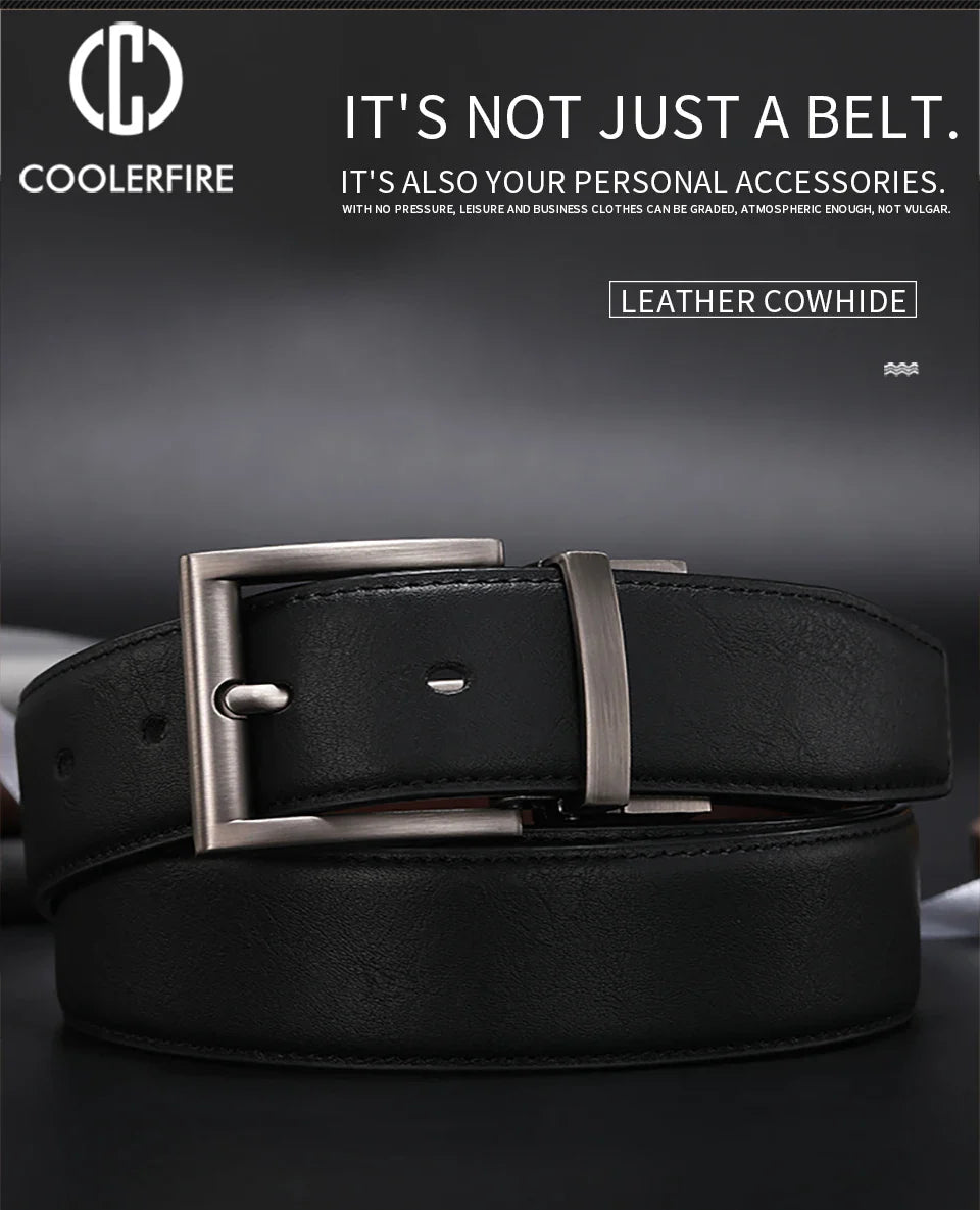 Men Reversible Casual High Quality Belt Man Genuine Leather Belt Male Strap Luxury Trouser Jeans Dress Belt For Men
