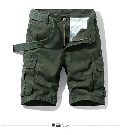 Men's Baggy Multi Pocket Military Cargo Shorts Mens Cotton Khaki Mens Tactical Shorts