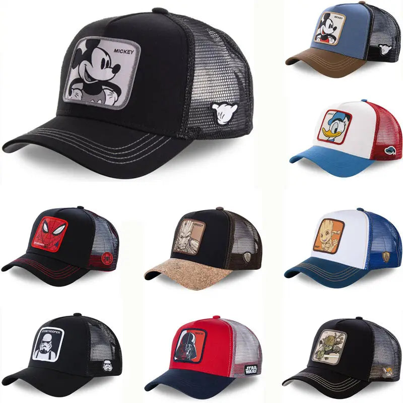 Disney Brand Anime Cartoon Snapback Cotton Baseball Cap Men