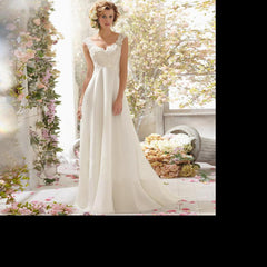 Boho Wedding Dress Beach Wedding Dresses Sleeveless V Neck