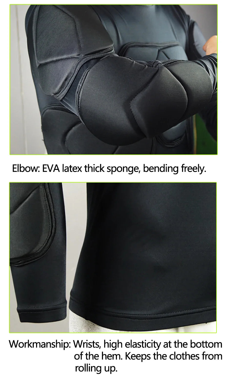 Men's Soccer Goalkeeper Jersey Training Uniform EVA Thick Sponge Protection Football Goalkeeper Uniform Sport Pants