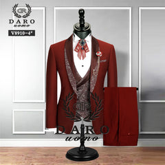 Men Suit Bridegroom Wedding Tuxedo Slim Fit