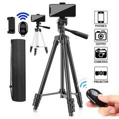 Flexible Tripod Extendable Travel Lightweight Stand Remote Control For Mobile