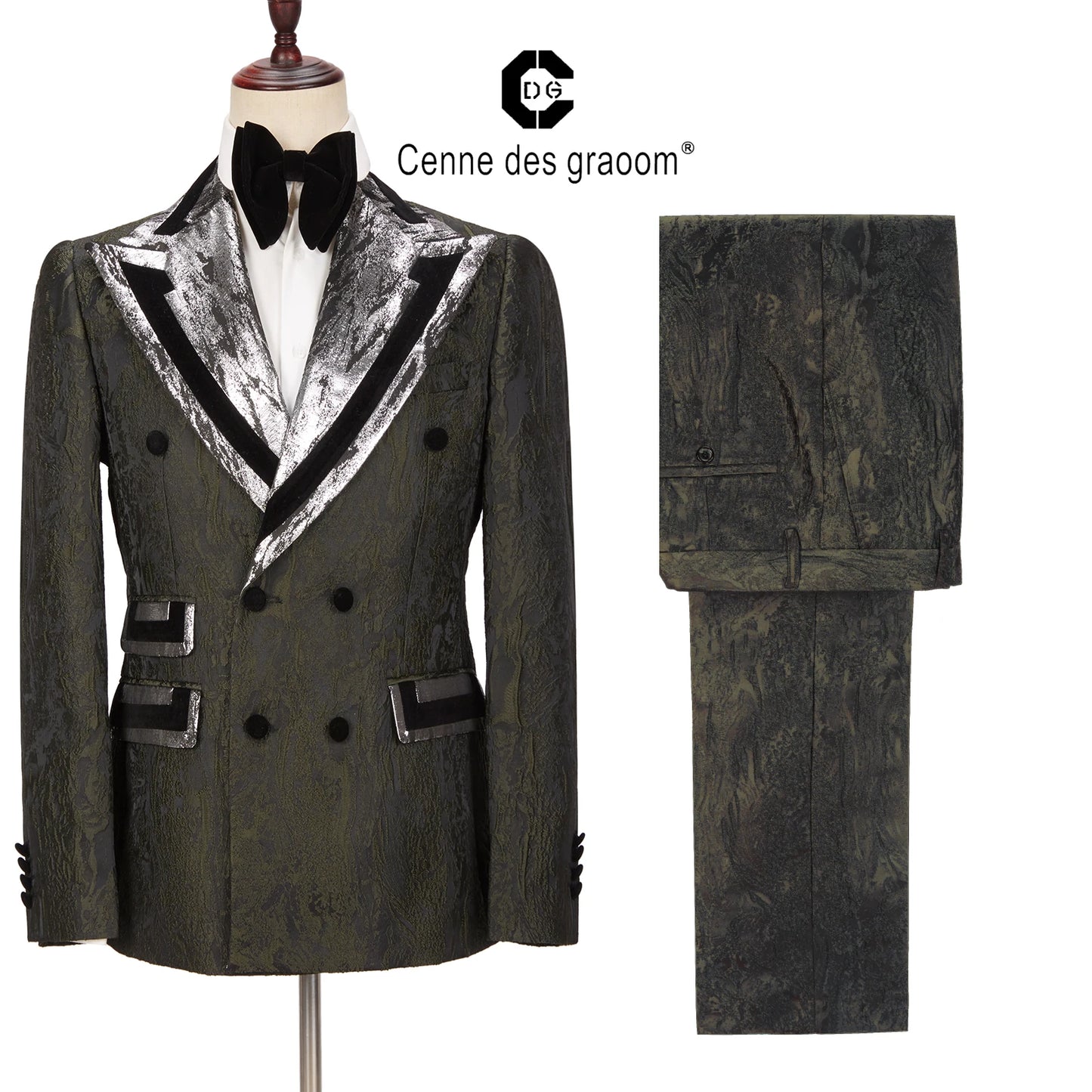 Tuxedo for Mens: Men Suit Tailor-Made Tuxedo Two Pieces Double Breasted Shawl
