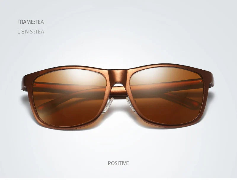 Luxury Aluminum Magnesium Men Polarized Sunglasses High Quality Square Men's Sun Glasses Cool Mirror Blue Driving Glasses