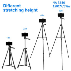 Tripod for Phone 150cm Video Recording Phone Tripod Stand with Bluetooth