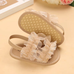 Baby  Girl Princess Shoes  Lace Toddler Summer Sandal Non-Slip Shoes First Step