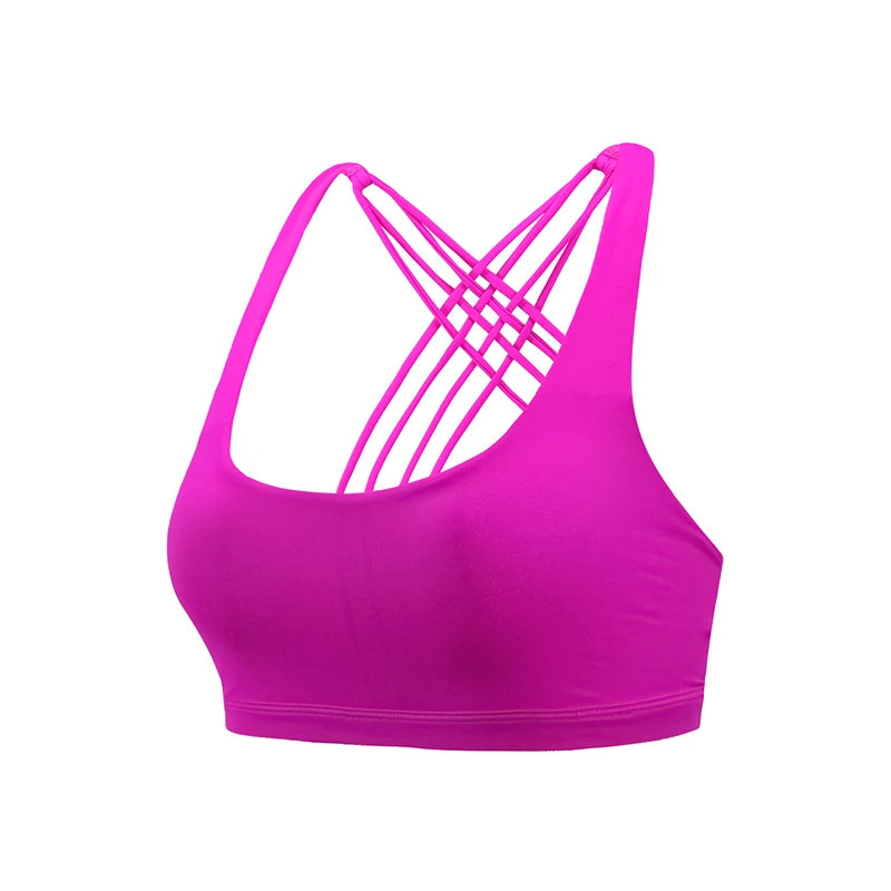 Bra for Women Push Up Cross Back Shockproof Running Gym Training