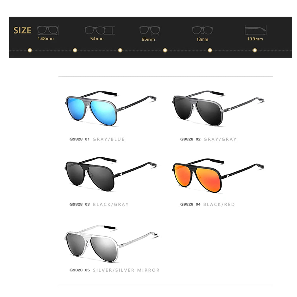 Sunglasses Aluminum  Polarized UV400 Mirror Classic Sun Glasses Men