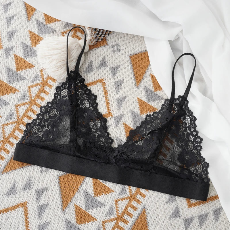 Bra For Woman Lace Thin Underwear Female Unlined Transparent Bras For Women