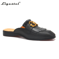 Men Metallic Textured Loafers Luxury Formal Dress Red bottom Shoes