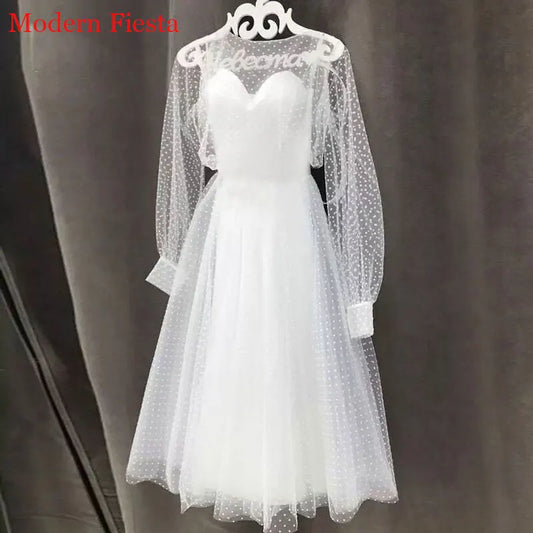 Lace Point Long Sleeves Communion Dresses Evening Dress Prom Party