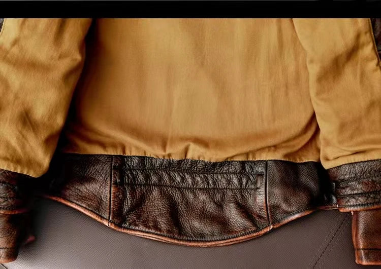 Men Leather Jacket  Swallow Tailed Vintage Motorcycle Top Cowhide Coat