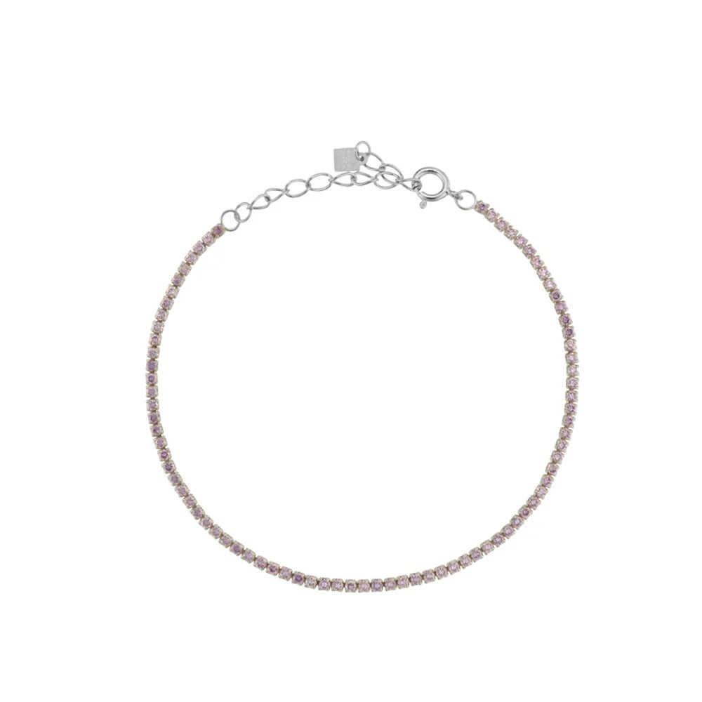 ANDYWEN 925 Sterling Silver Rainbow 1.5mm Tennis Chain Bracelet Luxury CZ Fine Jewelry Wedding Gift Soft Solid Jewelry Gift