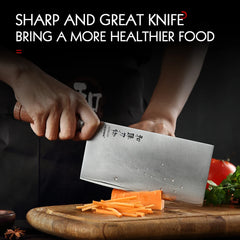 7 Inches Slicing Knife Stainless Steel 3 Layer Composite Steel Professional