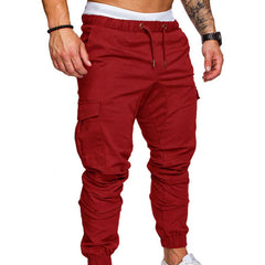 Men's Casual Jogging Pants Solid Color Pocket Pants Sports Pants