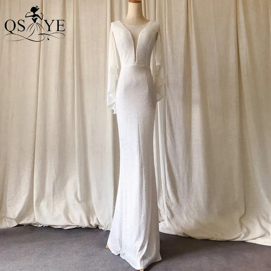 Evening wear Dresses: Short Sleeves V Neck Prom Gown Elegant