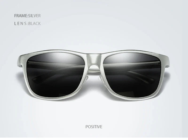 Luxury Aluminum Magnesium Men Polarized Sunglasses High Quality Square Men's Sun Glasses Cool Mirror Blue Driving Glasses