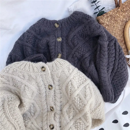 2024 Boys And Girls Spring And Autumn Sweater Baby Kids Knit Cardigan Sweater Clothes