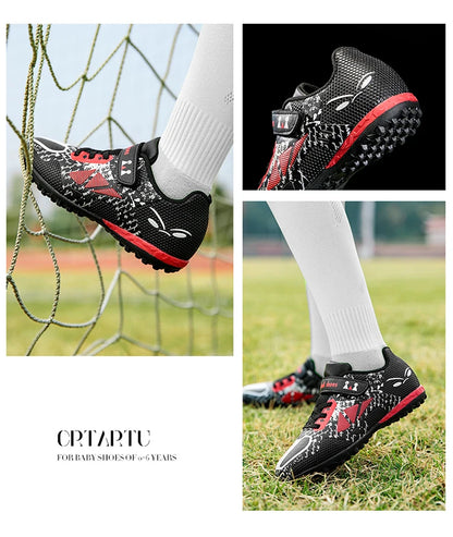 Size 28-39 Children Soccer Shoes Yellow Football Boots Boy Girl Trainers Sneakers