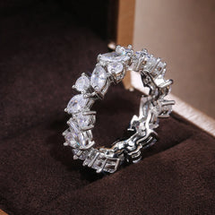 Promise Rings for Women Dazzling Cubic Zircon Graceful Lady Accessories