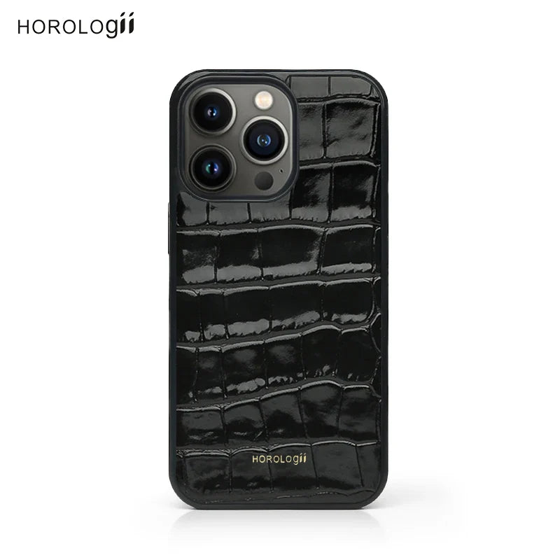 Custom Name Personalized Crocodile Pattern Italian Leather Phone Cover for Iphone 16 13 14 15 17 Pro Max Case Gift Friend