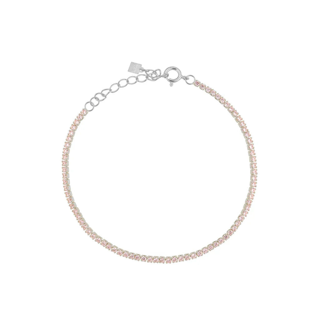 ANDYWEN 925 Sterling Silver Rainbow 1.5mm Tennis Chain Bracelet Luxury CZ Fine Jewelry Wedding Gift Soft Solid Jewelry Gift