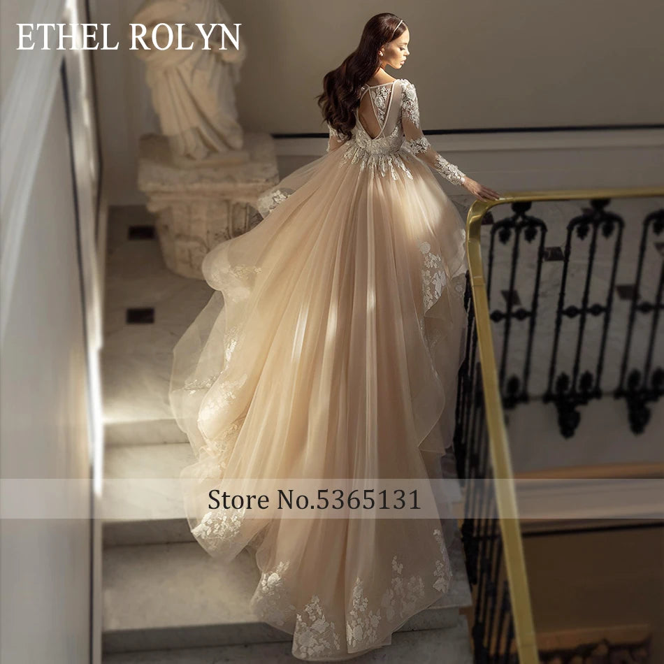 White Bridesmaid Dresses: Wedding Dresses For Women Long Sleeve V-Neck Beading