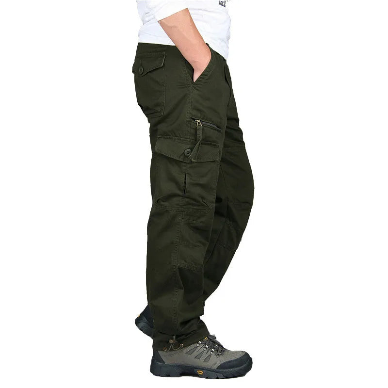 Overalls Cargo Pants Men Spring Autumn Casual Multi Pockets Trousers Streetwear