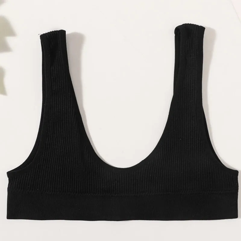 Women Seamless Bras Deep-U Shape Push Up Brassiere Small Cup Bralette