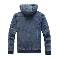 Men’s Denim Jacket Trendy Fashion Male Denim Jean Hoodies Casual Male  Clothing