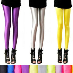 Spring Solid Candy Neon Leggings for Women High Stretched Female Legging