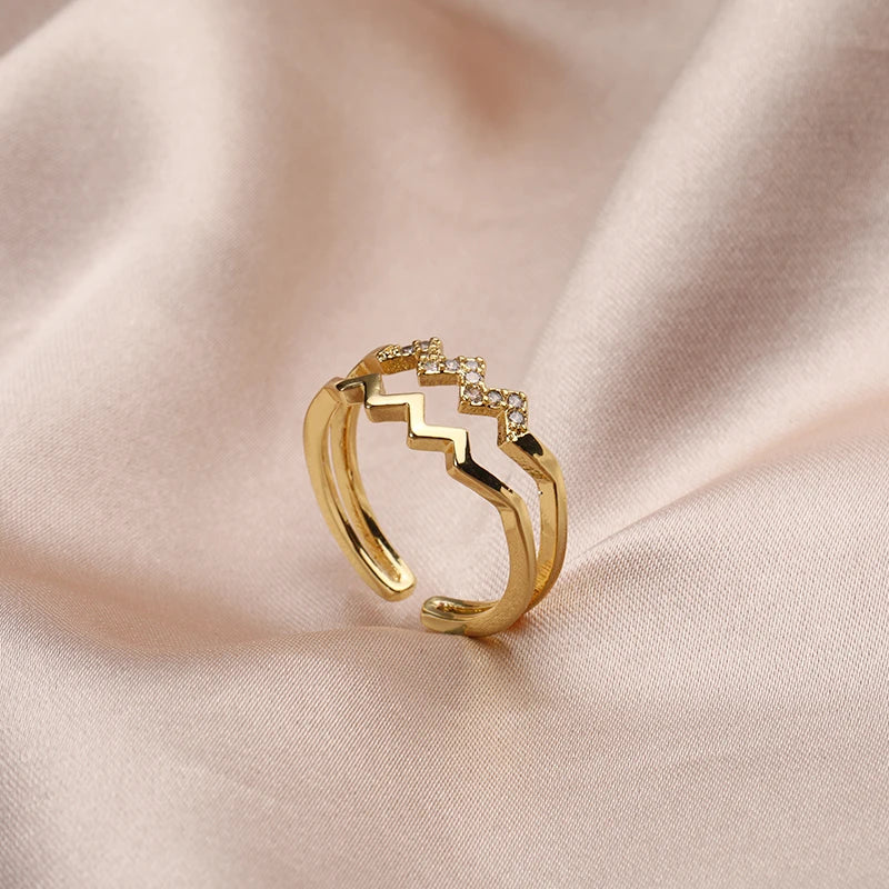 Stainless Steel Wedding Rings For Women Adjustable Engagement Women's Ring
