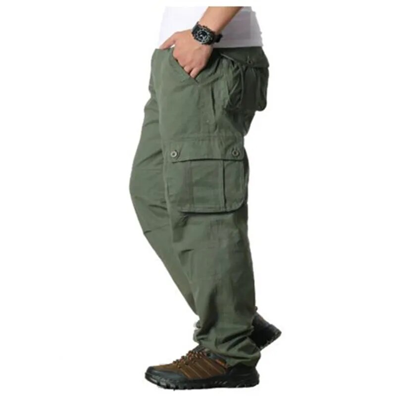 Men's Cargo Pants Casual Multi Pockets Military Tactical Pants Male Outwear Loose
