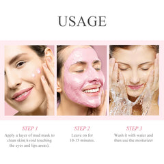 Japan Sakura Clay Mask Deep Cleansing Brightening Skin Mud Korean Face Mask Oil Control Shrink Pores Skin Care 80g