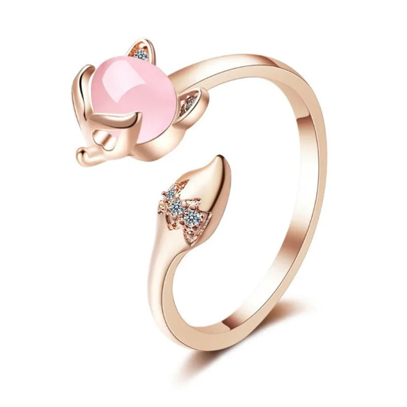 Korean Daisy Flower Elegant Opening Rings Women Adjustable Wedding Party