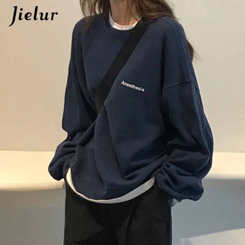 Kpop Letter Hoody Fashion Korean Thin Chic Women's Sweatshirts