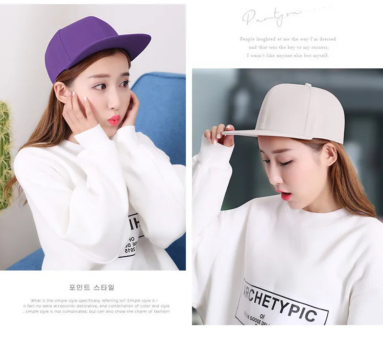 Big Bone Man Plus Size Baseball Caps Adult Flat Peak Hip Hop Fitted Hat Men Women Large Size Snapback Cap size 6 3/4 to size 8