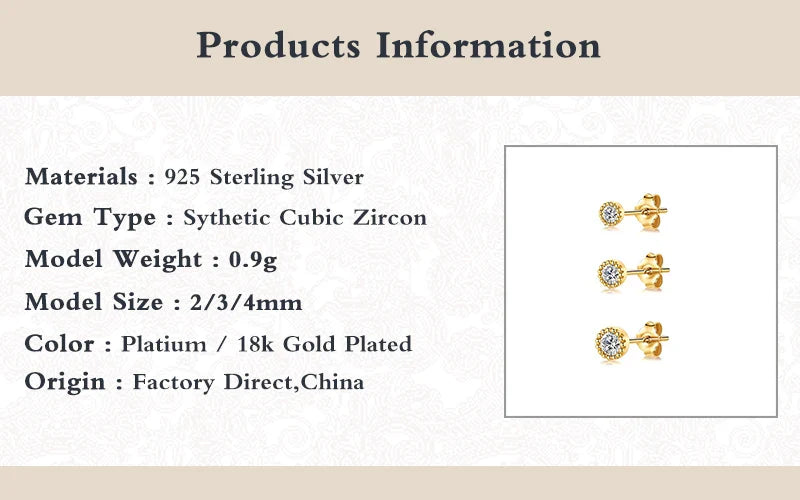 CANNER 3pcs/set Bling Zircon Earring 925 Sterling Silver Cute Mini Heart Star Stud Earrings Ear Bone Earlobe Piercing Jewerly