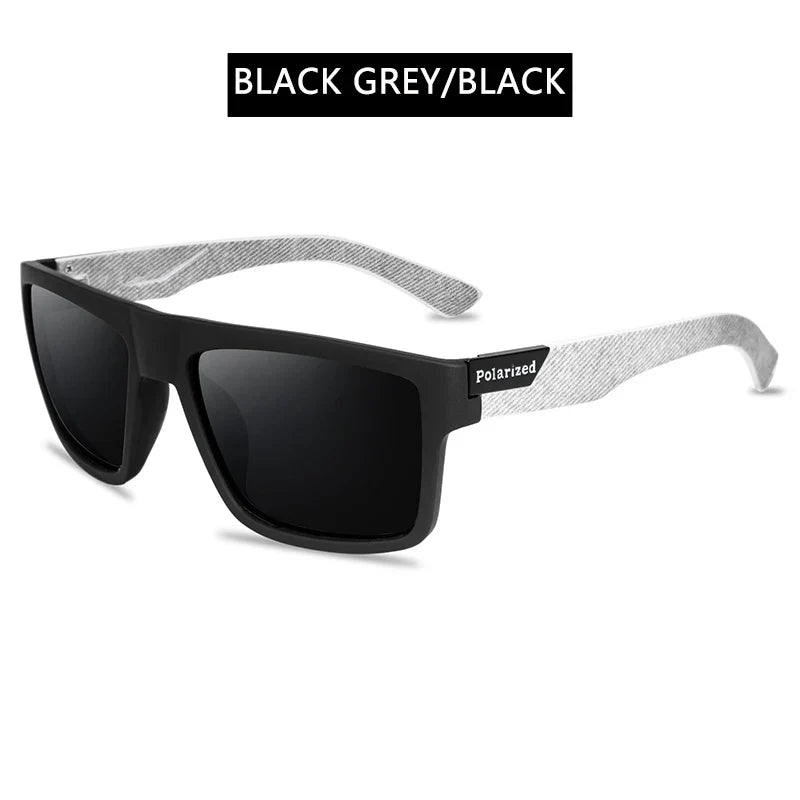 Fashion Black Polarized Sunglasses Men Women Classic Square Male Sun Glasses Stylish Outdoor Driving Fishing Sports Shades UV400